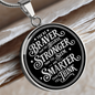 Strength Necklace Braver Than You Believe Pendant Inspirational Motivational Gift Jewelry