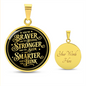 Strength Necklace Braver Than You Believe Pendant Inspirational Motivational Gift Jewelry