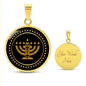YHWH Pictographic Hebrew Menorah Necklace