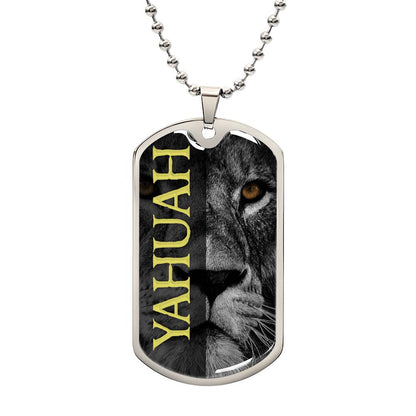 Yahuah Lion Necklace - Dog Tag