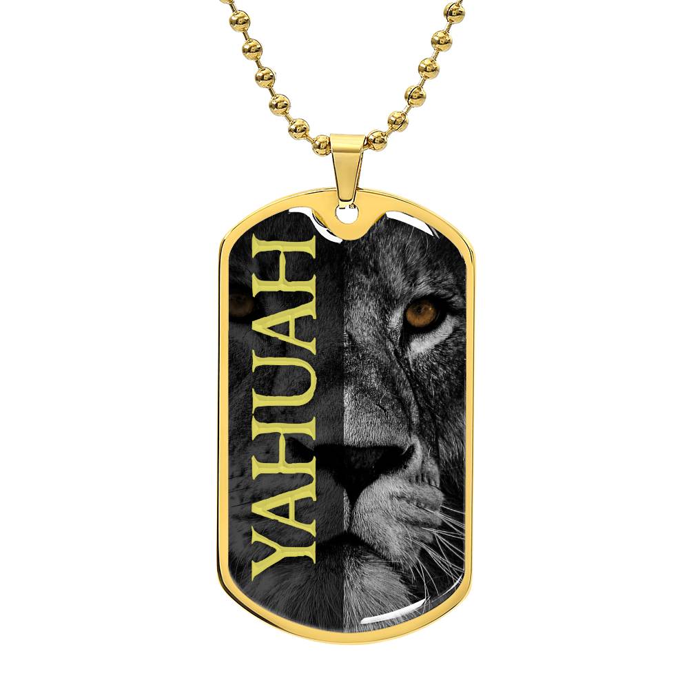 Yahuah Lion Necklace - Dog Tag