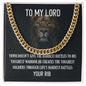 To My Lord - Love, Your Rib - YHWH - Cuban Link Chain